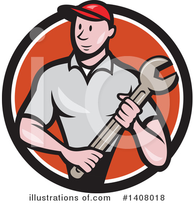 Royalty-Free (RF) Mechanic Clipart Illustration by patrimonio - Stock Sample #1408018