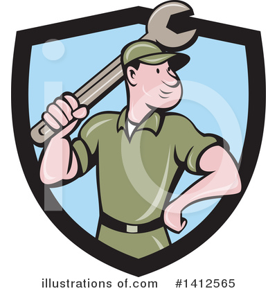 Royalty-Free (RF) Mechanic Clipart Illustration by patrimonio - Stock Sample #1412565
