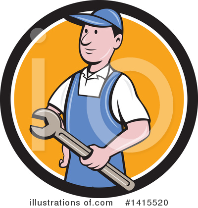 Royalty-Free (RF) Mechanic Clipart Illustration by patrimonio - Stock Sample #1415520