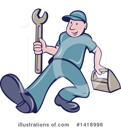 Repair Man Clipart #1418996 by patrimonio