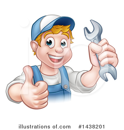 Royalty-Free (RF) Mechanic Clipart Illustration by AtStockIllustration - Stock Sample #1438201