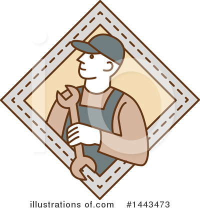 Royalty-Free (RF) Mechanic Clipart Illustration by patrimonio - Stock Sample #1443473