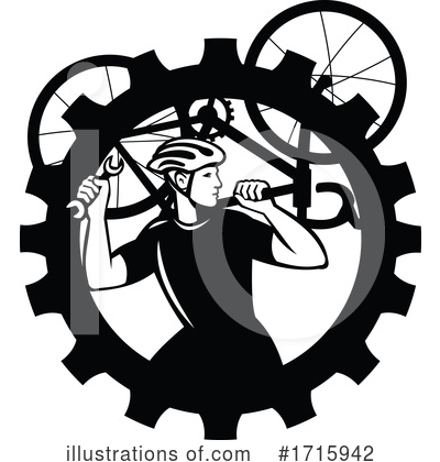 Cyclist Clipart #1715942 by patrimonio