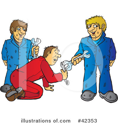 Royalty-Free (RF) Mechanic Clipart Illustration by Snowy - Stock Sample #42353