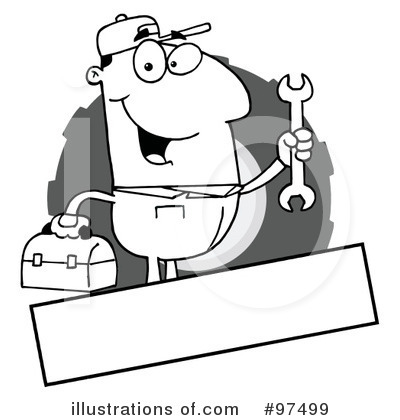 Royalty-Free (RF) Mechanic Clipart Illustration by Hit Toon - Stock Sample #97499