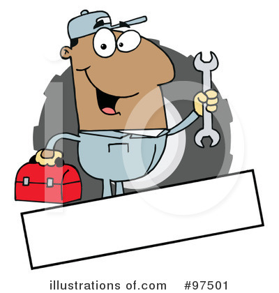 Royalty-Free (RF) Mechanic Clipart Illustration by Hit Toon - Stock Sample #97501