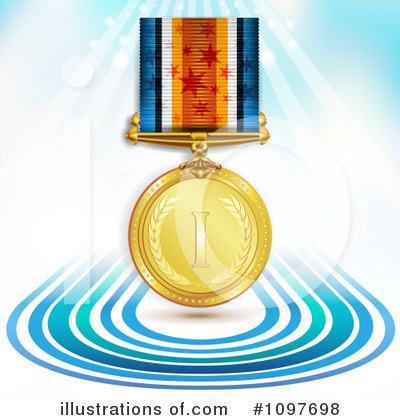 Royalty-Free (RF) Medal Clipart Illustration by merlinul - Stock Sample #1097698