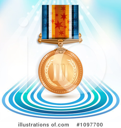 Royalty-Free (RF) Medal Clipart Illustration by merlinul - Stock Sample #1097700