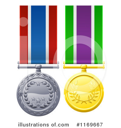 Royalty-Free (RF) Medal Clipart Illustration by AtStockIllustration - Stock Sample #1169667