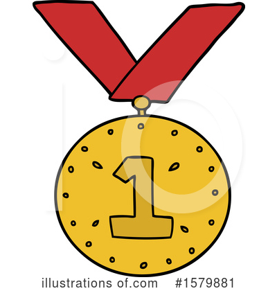 Royalty-Free (RF) Medal Clipart Illustration by lineartestpilot - Stock Sample #1579881