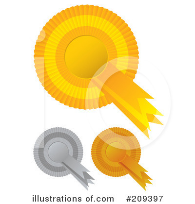 Royalty-Free (RF) Medal Clipart Illustration by michaeltravers - Stock Sample #209397