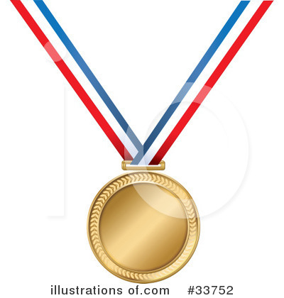 Royalty-Free (RF) Medal Clipart Illustration by Maria Bell - Stock Sample #33752