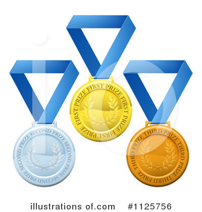 Royalty-Free (RF) Medals Clipart Illustration by AtStockIllustration - Stock Sample #1125756