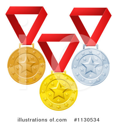 Medals Clipart #1130534 by AtStockIllustration