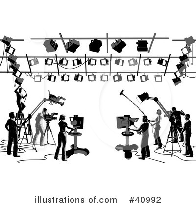 Royalty-Free (RF) Media Crew Clipart Illustration by Tonis Pan - Stock Sample #40992