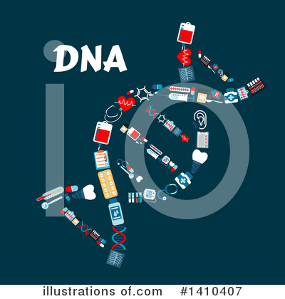Dna Clipart #1410407 by Vector Tradition SM