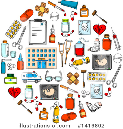 Pills Clipart #1416802 by Vector Tradition SM
