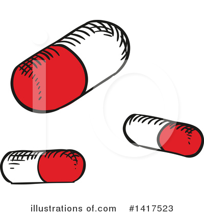 Pills Clipart #1417523 by Vector Tradition SM