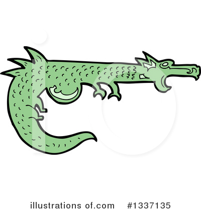 Green Dragon Clipart #1337135 by lineartestpilot