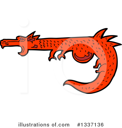 Royalty-Free (RF) Medieval Dragon Clipart Illustration by lineartestpilot - Stock Sample #1337136
