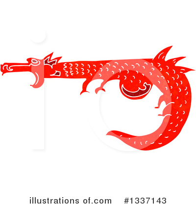 Royalty-Free (RF) Medieval Dragon Clipart Illustration by lineartestpilot - Stock Sample #1337143