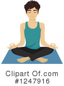 Meditating Clipart #1247916 by BNP Design Studio