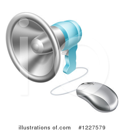Royalty-Free (RF) Megaphone Clipart Illustration by AtStockIllustration - Stock Sample #1227579