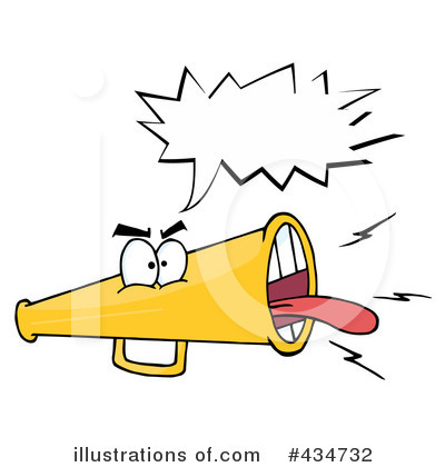 Royalty-Free (RF) Megaphone Clipart Illustration by Hit Toon - Stock Sample #434732