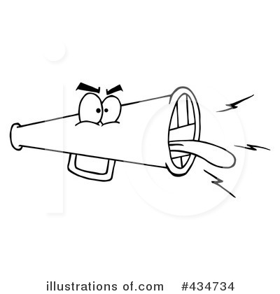 Royalty-Free (RF) Megaphone Clipart Illustration by Hit Toon - Stock Sample #434734