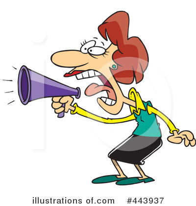 Royalty-Free (RF) Megaphone Clipart Illustration by toonaday - Stock Sample #443937