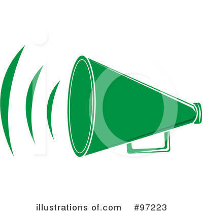 Royalty-Free (RF) Megaphone Clipart Illustration by Pams Clipart - Stock Sample #97223