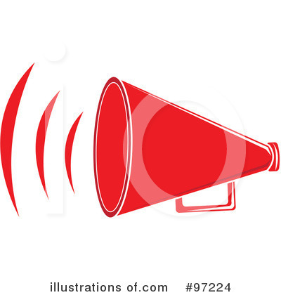 Royalty-Free (RF) Megaphone Clipart Illustration by Pams Clipart - Stock Sample #97224