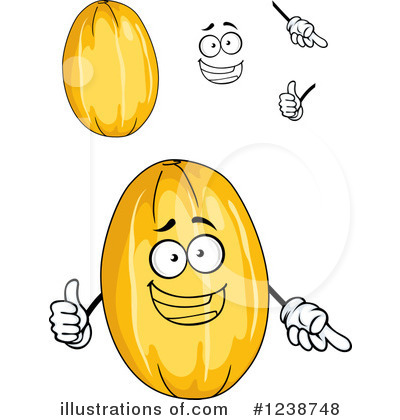 Royalty-Free (RF) Melon Clipart Illustration by Vector Tradition SM - Stock Sample #1238748