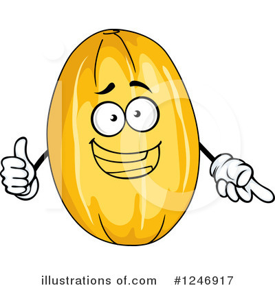 Royalty-Free (RF) Melon Clipart Illustration by Vector Tradition SM - Stock Sample #1246917