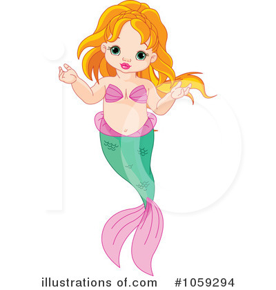 Mermaid Clipart #1059294 by Pushkin