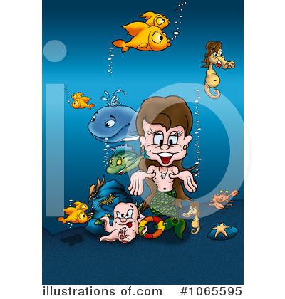 Royalty-Free (RF) Mermaid Clipart Illustration by dero - Stock Sample #1065595