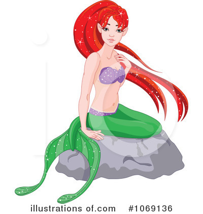 Illustration Stock on Rf  Mermaid Clipart Illustration By Pushkin   Stock Sample  1069136