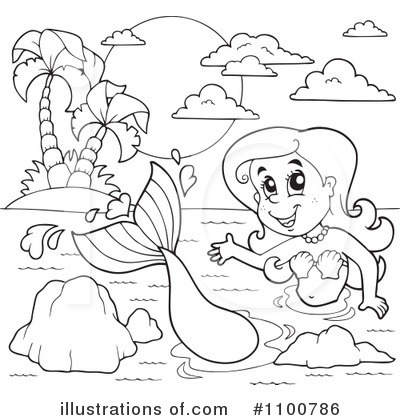Mermaid Clipart #1100786 by visekart