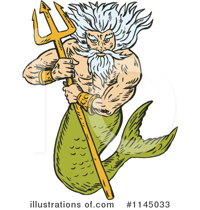 Royalty-Free (RF) Mermaid Clipart Illustration by patrimonio - Stock Sample #1145033