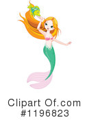 Mermaid Clipart #1196823 by Pushkin