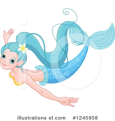 Mermaid Clipart #1245958 by Pushkin