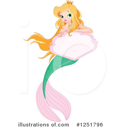 Mermaid Clipart #1251796 by Pushkin
