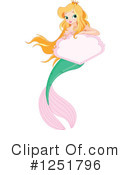 Mermaid Clipart #1251796 by Pushkin