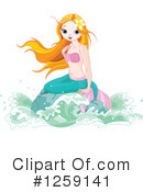 Mermaid Clipart #1259141 by Pushkin