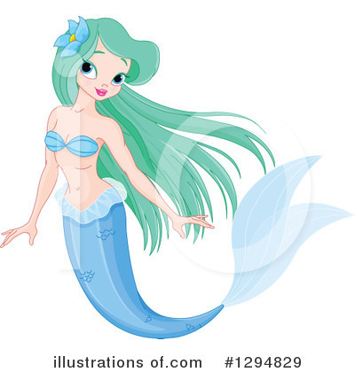 Royalty-Free (RF) Mermaid Clipart Illustration by Pushkin - Stock Sample #1294829