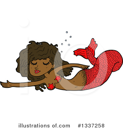 Royalty-Free (RF) Mermaid Clipart Illustration by lineartestpilot - Stock Sample #1337258