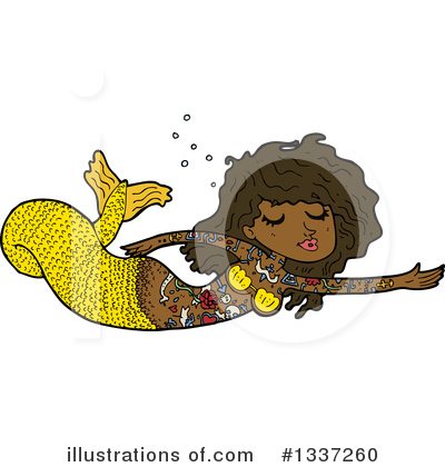 Mermaid Clipart #1337260 by lineartestpilot