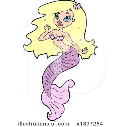 Royalty-Free (RF) Mermaid Clipart Illustration by lineartestpilot - Stock Sample #1337264