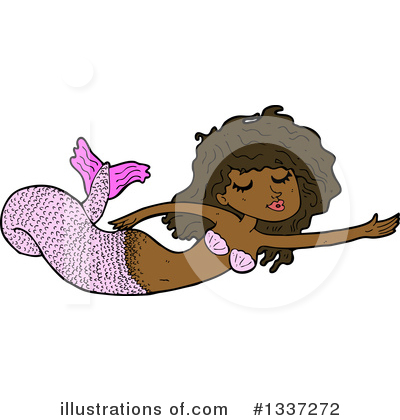 Royalty-Free (RF) Mermaid Clipart Illustration by lineartestpilot - Stock Sample #1337272