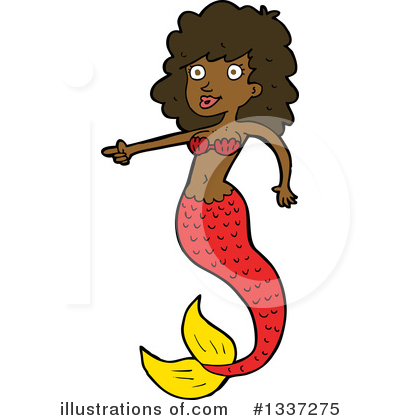 Royalty-Free (RF) Mermaid Clipart Illustration by lineartestpilot - Stock Sample #1337275